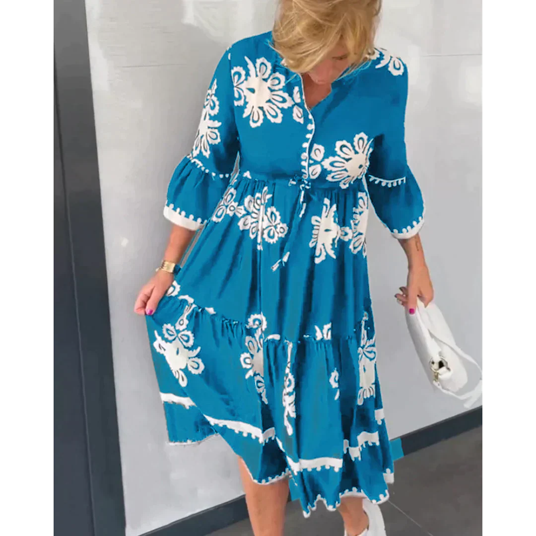 Wilda - Vintage Sommer A-line Kjole