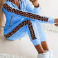 Trendy træningsdragt med leopardprint til kvinder - Penrose