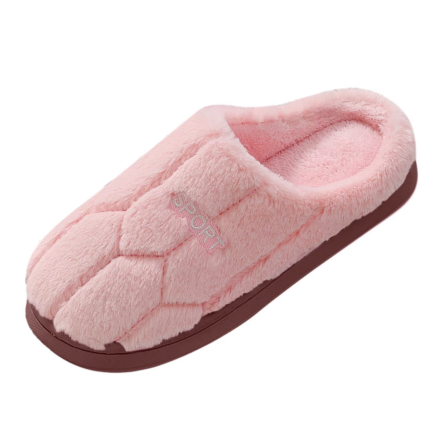 Fladhælede pels slippers til kvinder - Angelin