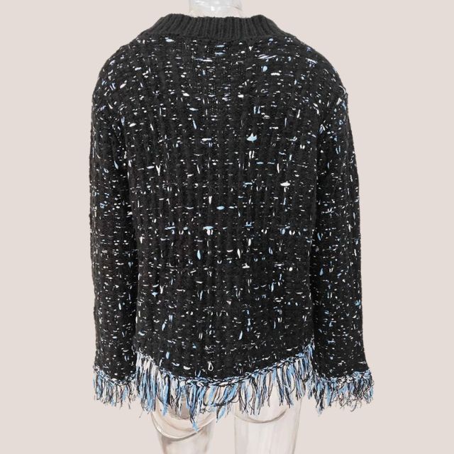 Tweedblazer med frynsede kanter - Blanca