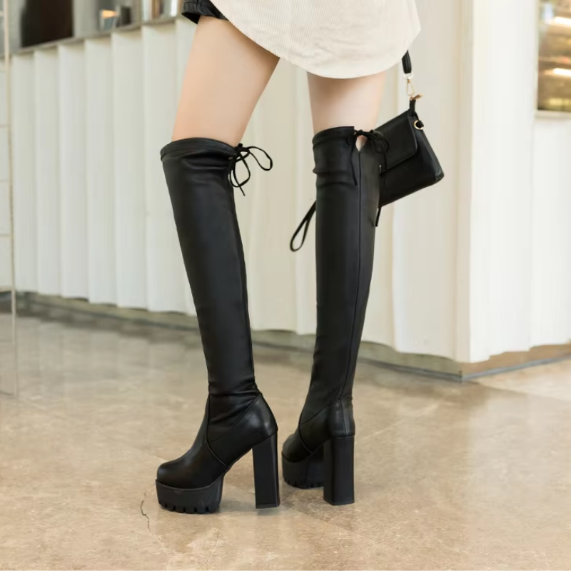 Lette over-the-Knee støvler - Halena