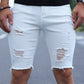 Kongeblå rippede shorts - Carl