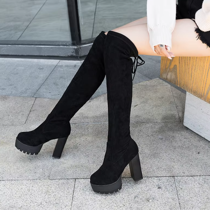 Lette over-the-Knee støvler - Halena