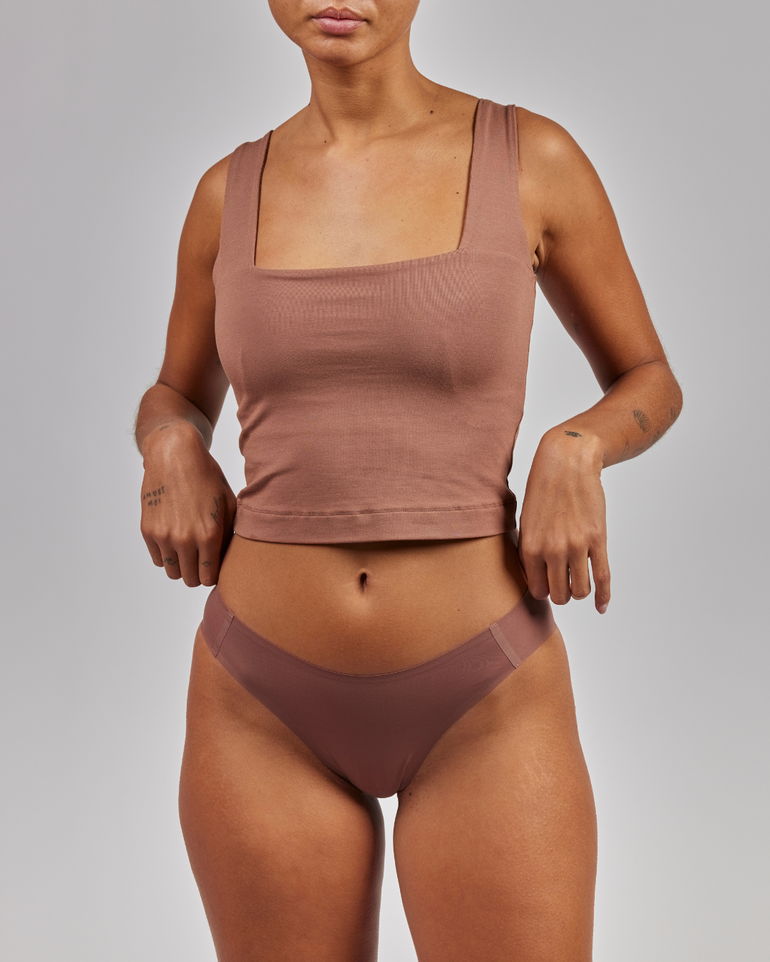Dobbeltfoldet singlet-bh - Ember