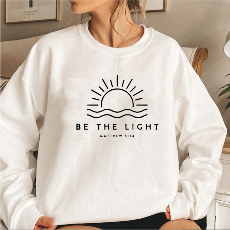 Hena - Elegant "Be The Light" sweatshirt