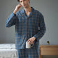 Blødt ternet pyjamas-sæt til mænd - Ravin