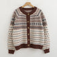 Cardigan med traditionelt Fair Isle-mønster - Reagan