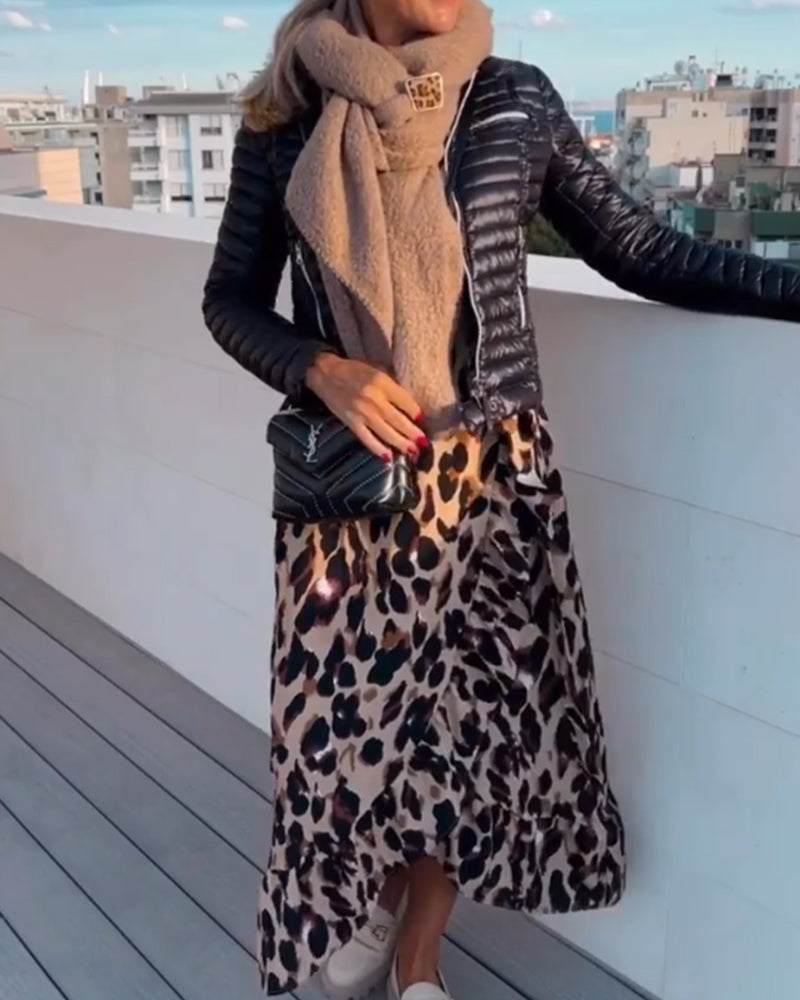 Bernadette - Kjole med Leopardprint