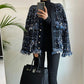 Tweedblazer med frynsede kanter - Blanca