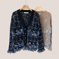Tweedblazer med frynsede kanter - Blanca