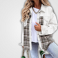 Plaid revers knap ned Shacket Jakke - Vorna