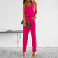 Luisa - Sommer-jumpsuit uden ærmer med V-udskæring