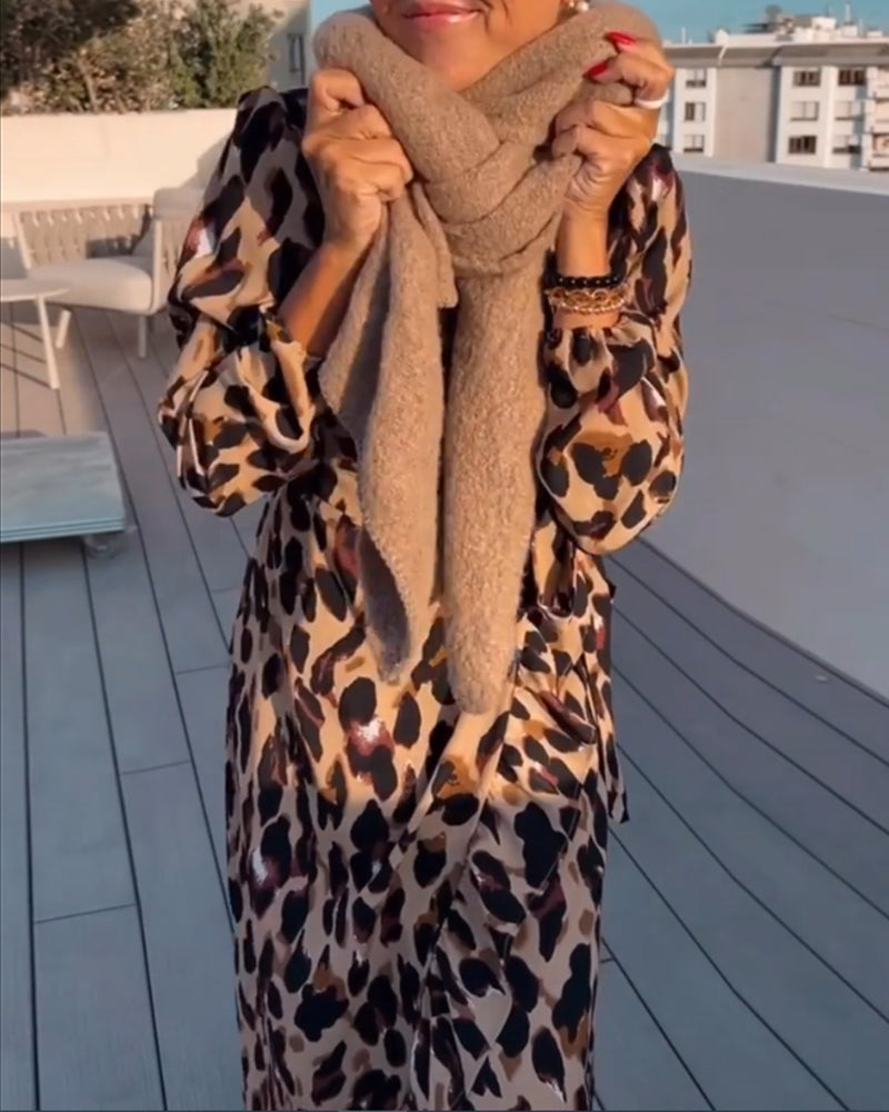 Bernadette - Kjole med Leopardprint