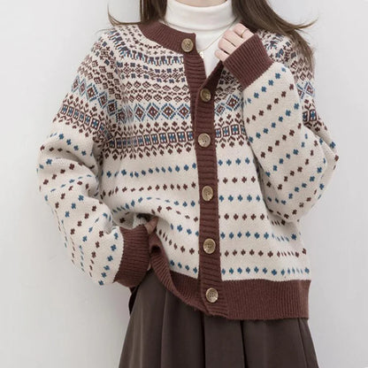 Cardigan med traditionelt Fair Isle-mønster - Reagan