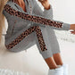 Trendy træningsdragt med leopardprint til kvinder - Penrose