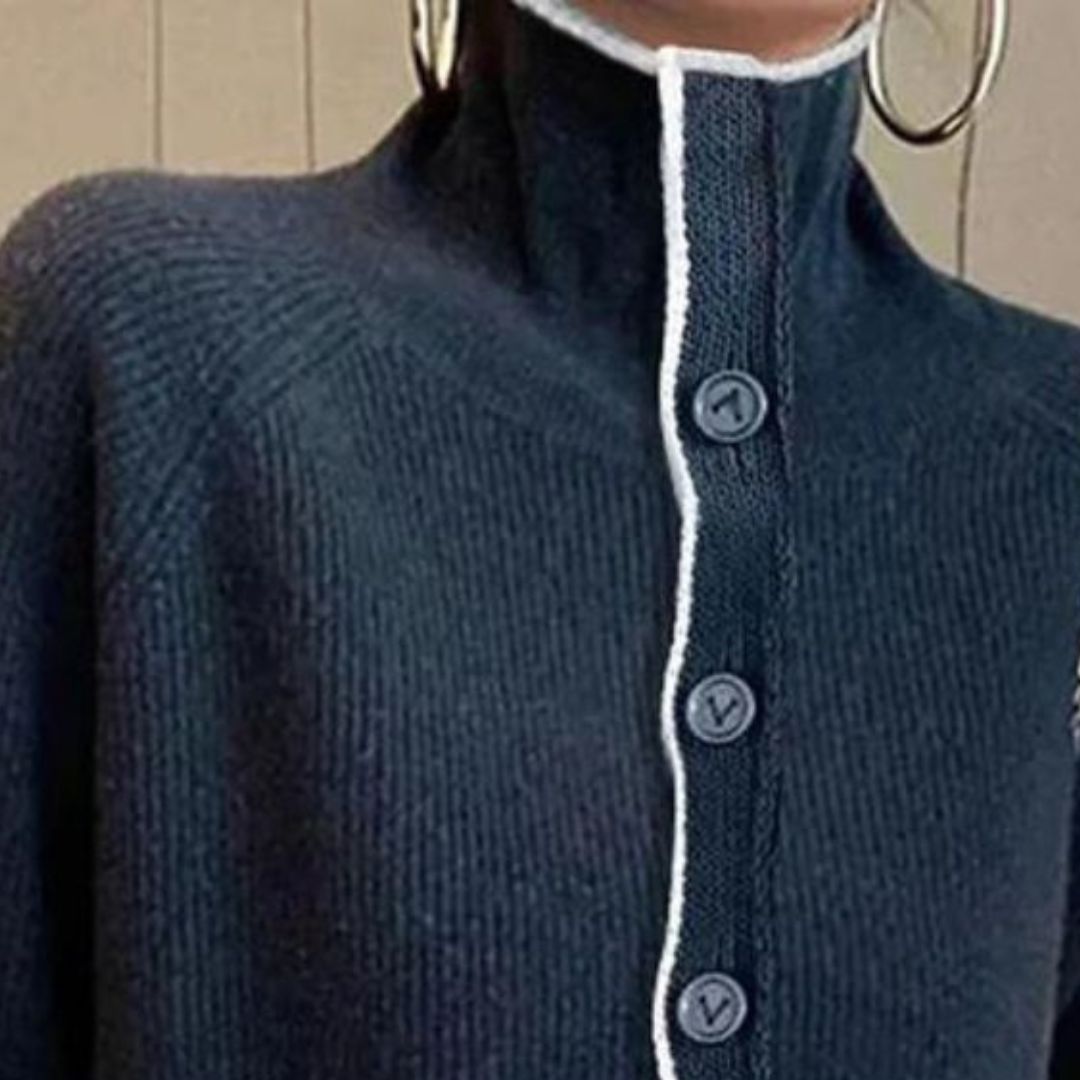 Elegant langhalset cardigan - Floss