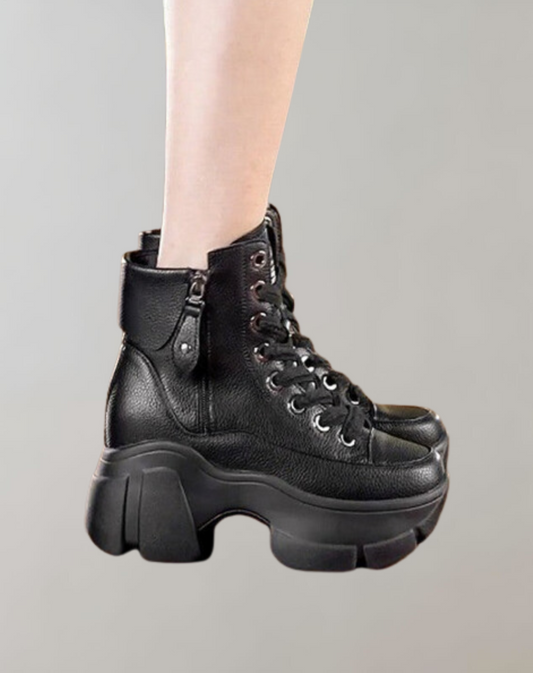 Chunky Heels-støvler i punk-stil - Lexia