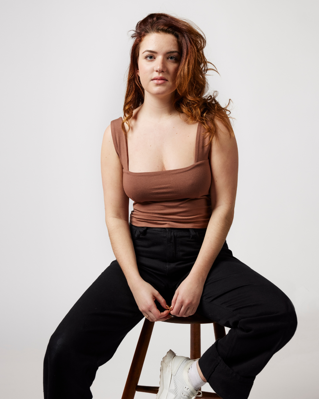 Dobbeltfoldet singlet-bh - Ember