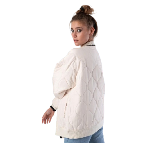 Trendy tofarvet kabelstrikket cardigan - Dwan