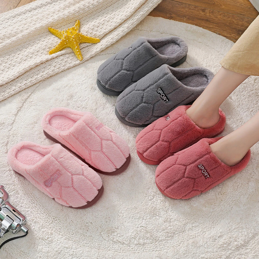 Fladhælede pels slippers til kvinder - Angelin