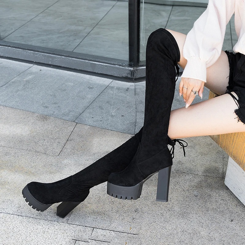 Lette over-the-Knee støvler - Halena