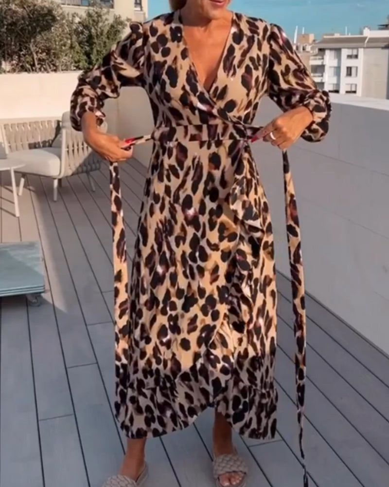 Bernadette - Kjole med Leopardprint
