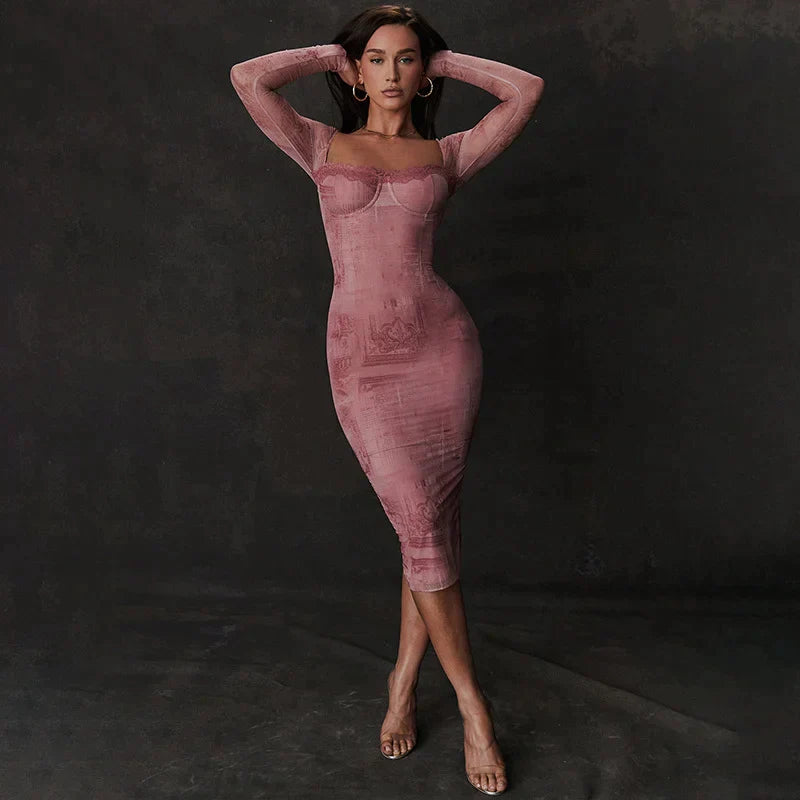 Gannet - Elegant pink kjole til kvinder