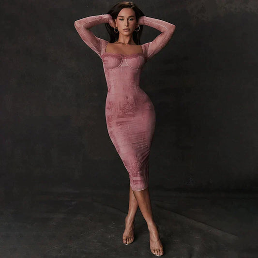 Gannet - Elegant pink kjole til kvinder
