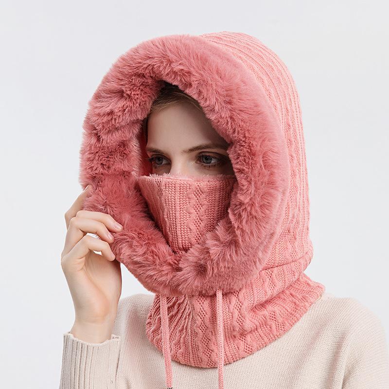 Varm Fluffy tørklæde hættetrøje - Urraca