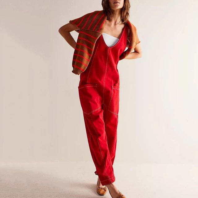 Denim jumpsuit med justerbare stropper - Ariyah