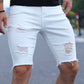 Kongeblå rippede shorts - Carl