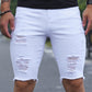 Kongeblå rippede shorts - Carl