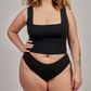 Dobbeltfoldet singlet-bh - Ember