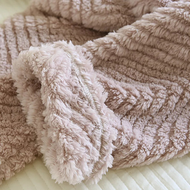 Fuzzy Sherpa Fleece Pyjamas-sæt til kvinder - Arliya