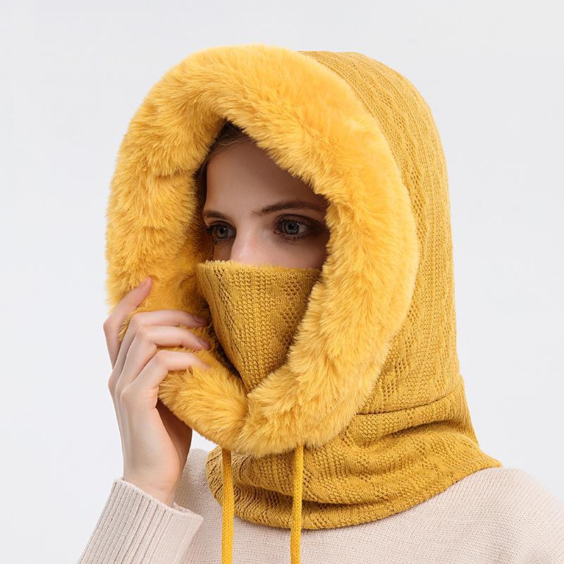 Varm Fluffy tørklæde hættetrøje - Urraca
