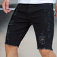 Kongeblå rippede shorts - Carl