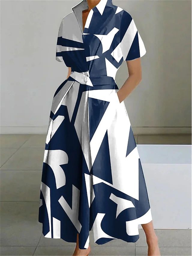 Eda - Elegant Maxikjole Med Print