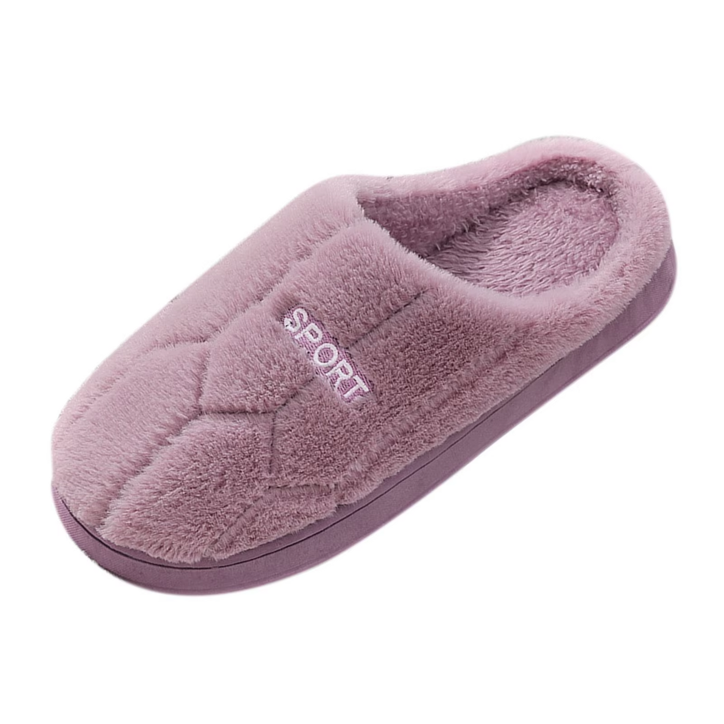Fladhælede pels slippers til kvinder - Angelin