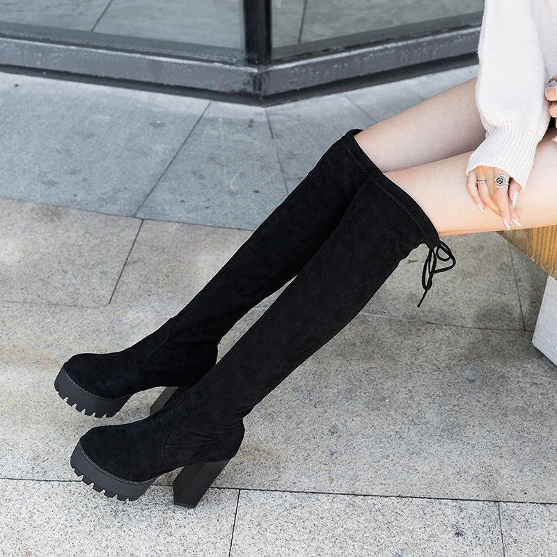 Lette over-the-Knee støvler - Halena