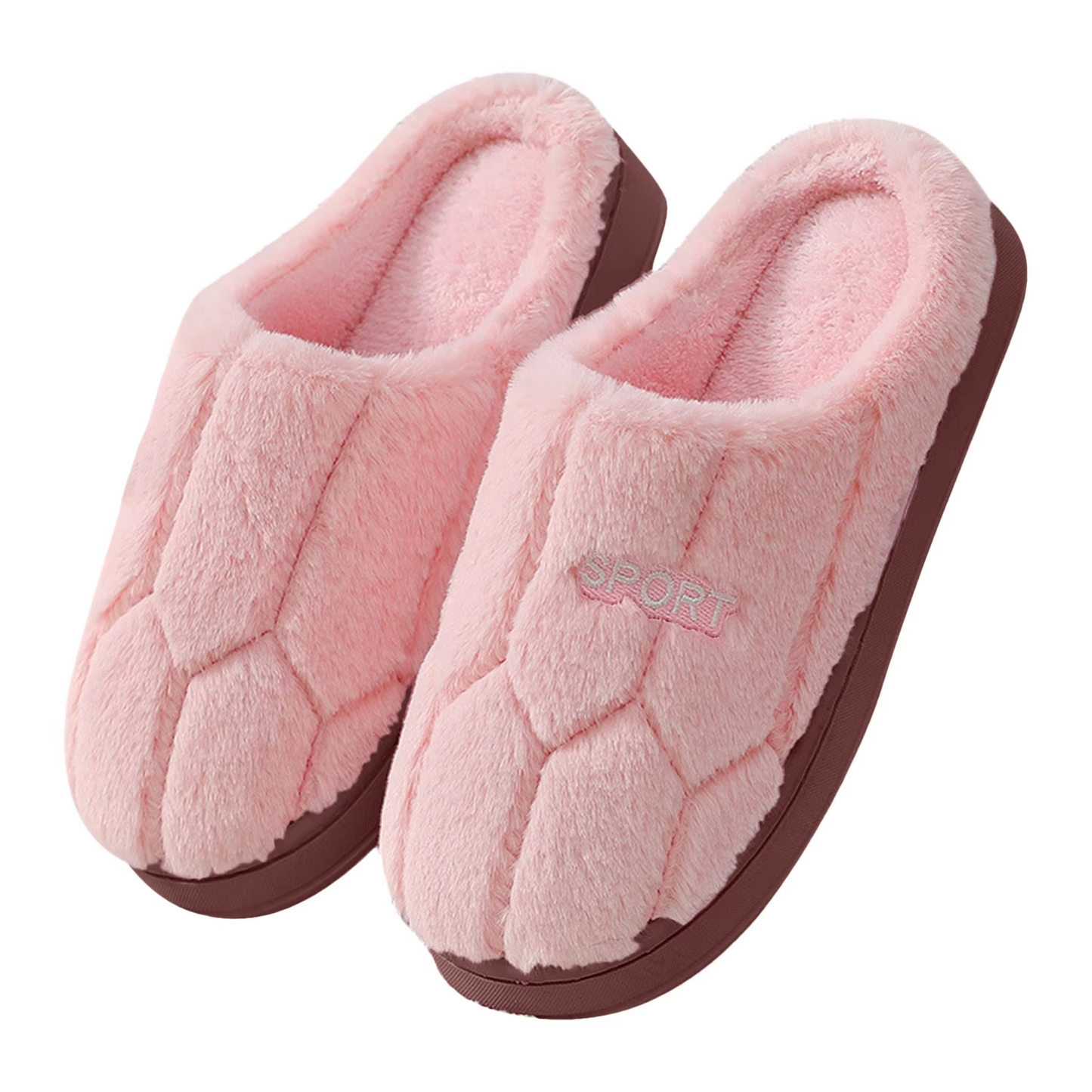 Fladhælede pels slippers til kvinder - Angelin