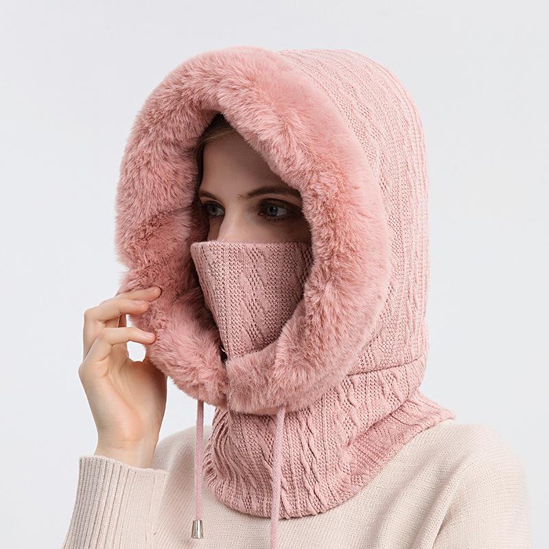 Varm Fluffy tørklæde hættetrøje - Urraca