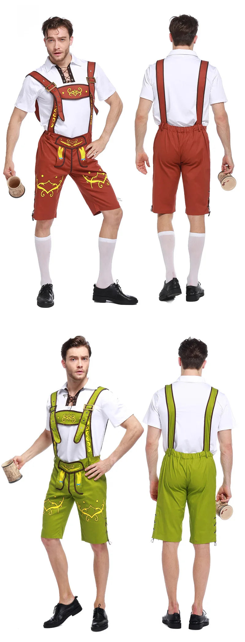 Traditionelt kostume til mænd med forklæde og bluse - Zindar