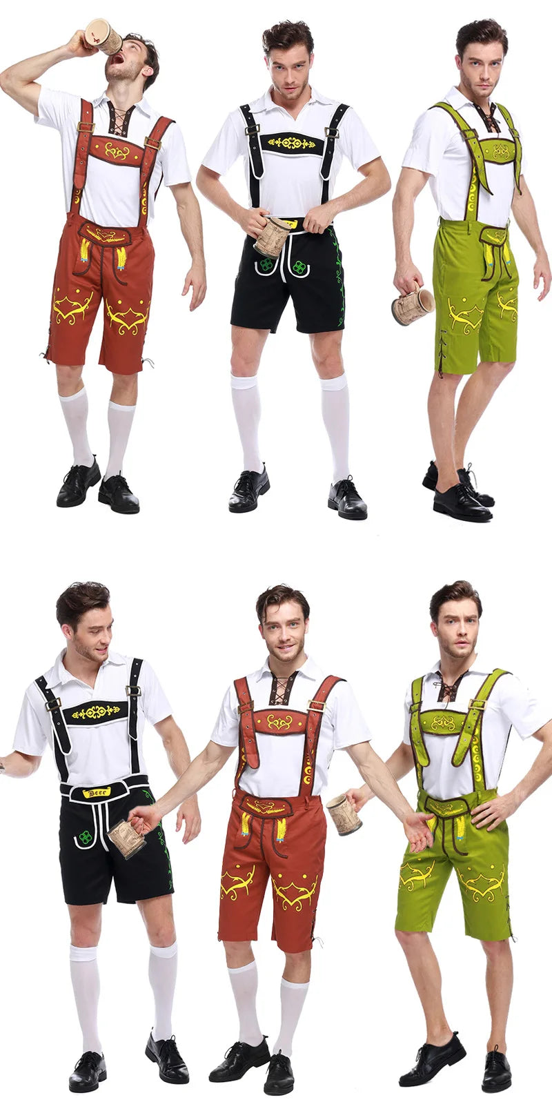 Traditionelt kostume til mænd med forklæde og bluse - Zindar