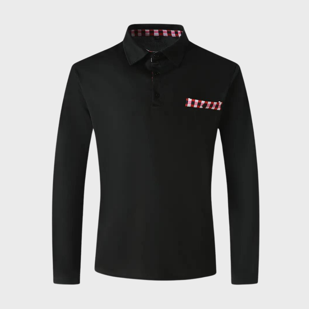 Langærmet Polo-shirt til mænd - Lars