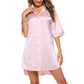 Elegant natkjole i sandy satin - Derya