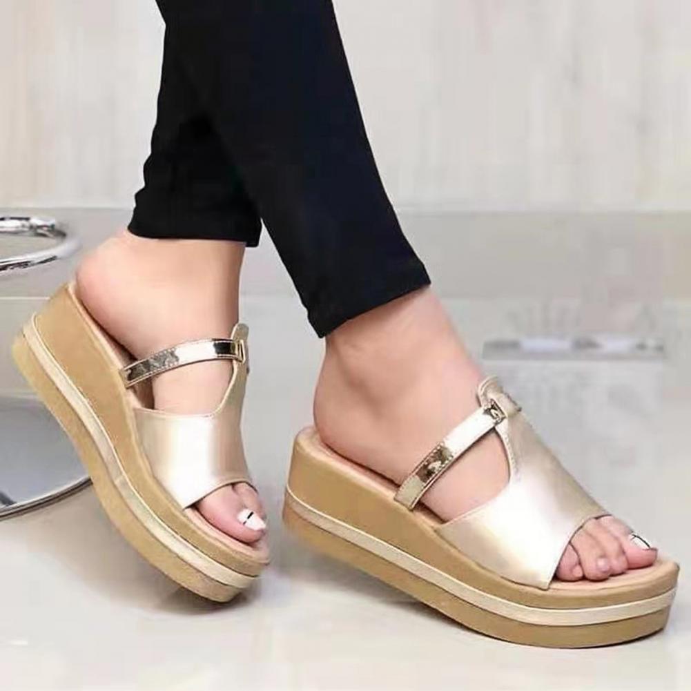 T-strop-platformflipflops til damer - Brianna