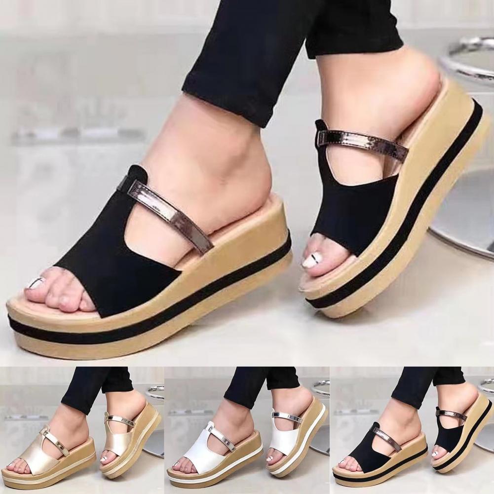 T-strop-platformflipflops til damer - Brianna