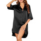 Elegant natkjole i sandy satin - Derya