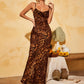 Thyra - Leopardprint Spaghetti Maxikjole