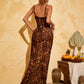 Thyra - Leopardprint Spaghetti Maxikjole